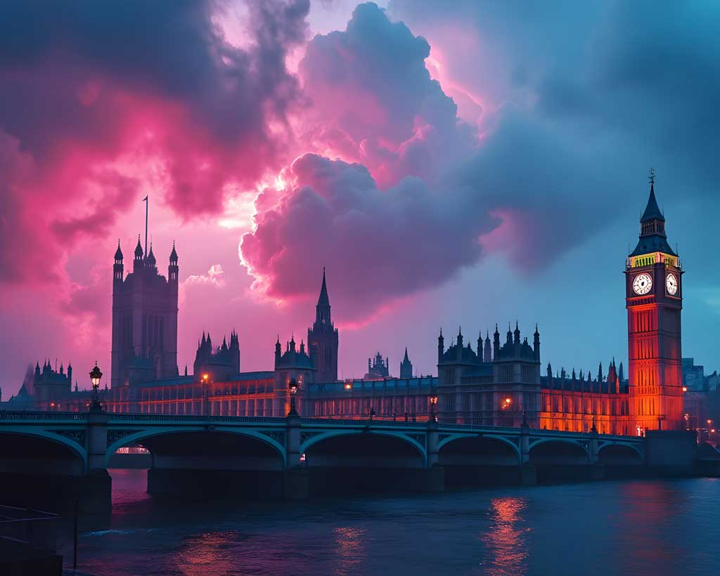 A storm brewing over London.